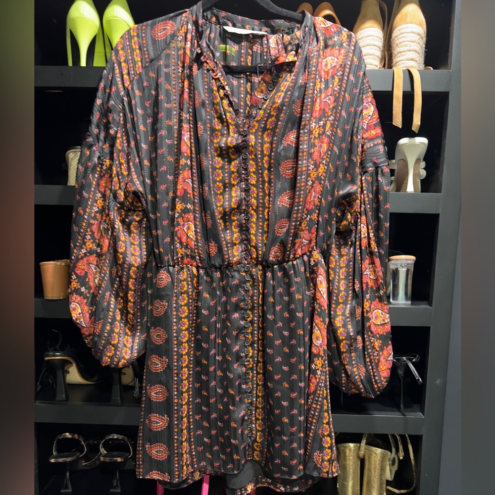 Zara paisley dress (small) $40